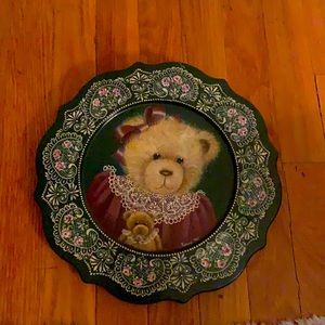 Hand painted teddy bear wall decor
